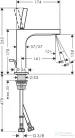 Hansgrohe AXOR CITTERIO mosdó csaptelep 180 mm, automata leeresztővel,polírozott vörös arany hatású 39031300