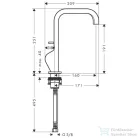 Hansgrohe AXOR CITTERIO magasított mosdó csaptelep automata leeresztővel,szálcsiszolt nikkel 39034820