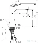 Hansgrohe AXOR CITTERIO 160 mosdócsaptelep rombuszmetszéses fogantyúval,automata leeresztővel,szálcsiszolt fekete króm 39071340