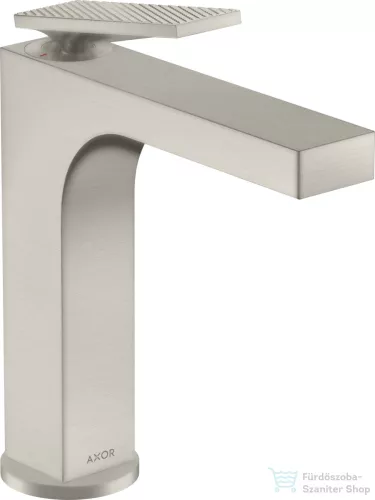 Hansgrohe AXOR CITTERIO 160 mosdó csaptelep nem zárható leeresztővel,rombuszmetszéses fogantyúval,rozsdamentes acél hatású 39081800