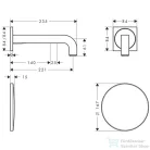 Hansgrohe AX Citterio elektronikus falsík alatti mosdócsaptelep hosszú kifolyóval 39118000