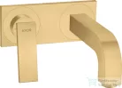 Hansgrohe AXOR CITTERIO falsík alatti mosdó csaptelep 22 cm-es kifolyóval,nem zárható leeresztővel,szálcsiszolt arany hatású 39119250