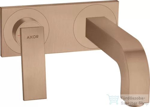 Hansgrohe AXOR CITTERIO falsík alatti mosdó csaptelep 22 cm-es kifolyóval,nem zárható leeresztővel,szálcsiszolt vörös arany hatású 39119310