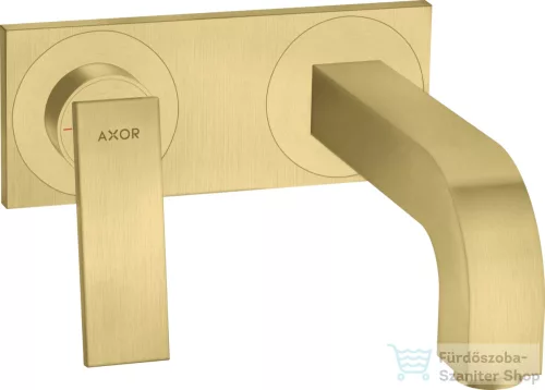 Hansgrohe AXOR CITTERIO falsík alatti mosdó csaptelep 22 cm-es kifolyóval,nem zárható leeresztővel,szálcsiszolt sárgaréz hatású 39119950