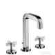 Hansgrohe AXOR CITTERIO 3-lyukú keresztfogantyús mosdó csaptelep, rövid kifolyóval DN15, automata leeresztővel, króm  39133000