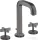 Hansgrohe AXOR CITTERIO 3 üléses mosdó csaptelep automata leeresztővel,szálcsiszolt fekete króm 39133340