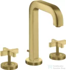 Hansgrohe AXOR CITTERIO 3 üléses mosdó csaptelep automata leeresztővel,szálcsiszolt sárgaréz hatású 39133950