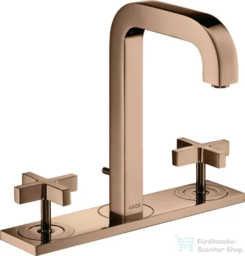 Hansgrohe AXOR CITTERIO 3 üléses mosdó csaptelep automata leeresztővel,polírozott vörös arany hatású 39134300
