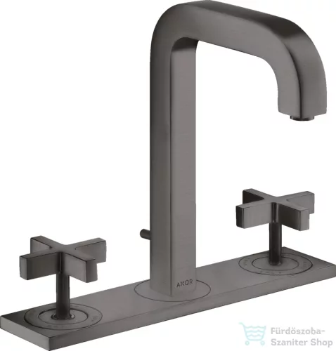Hansgrohe AXOR CITTERIO 3 üléses mosdó csaptelep automata leeresztővel,szálcsiszolt fekete króm 39134340