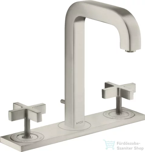 Hansgrohe AXOR CITTERIO 3 üléses mosdó csaptelep automata leeresztővel,rozsdamentes acél hatású 39134800