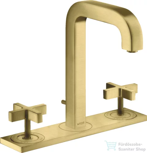 Hansgrohe AXOR CITTERIO 3 üléses mosdó csaptelep automata leeresztővel,szálcsiszolt sárgaréz hatású 39134950