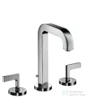 Hansgrohe AXOR CITTERIO 3-lyukú fordítókaros mosdó csaptelepm rövid kifolyóval DN15, automata leeresztővel, króm 39135000