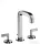 Hansgrohe AXOR CITTERIO 3-lyukú fordítókaros mosdó csaptelepm rövid kifolyóval DN15, automata leeresztővel, króm 39135000