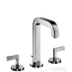 Hansgrohe AXOR CITTERIO 3-lyukú fordítókaros mosdó csaptelepm rövid kifolyóval DN15, automata leeresztővel, króm 39135000