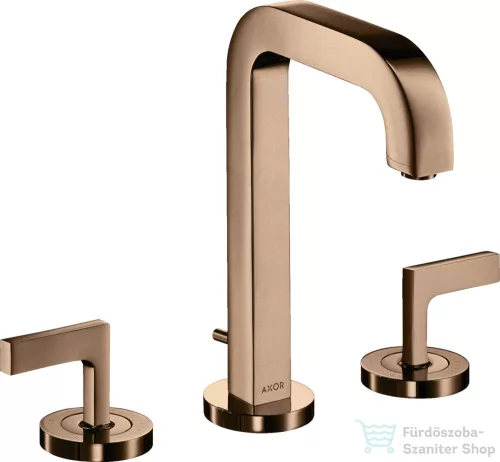 Hansgrohe AXOR CITTERIO 3 üléses mosdó csaptelep automata leeresztővel,polírozott vörös arany hatású 39135300