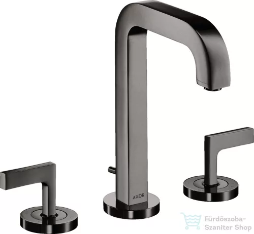 Hansgrohe AXOR CITTERIO 3 üléses mosdó csaptelep automata leeresztővel,polírozott fekete króm 39135330