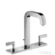 Hansgrohe AXOR CITTERIO 3-lyukú fordítókaros mosdó csaptelep dekorlappal és rövid kifolyóval DN15, automata leeresztővel, króm 39136000