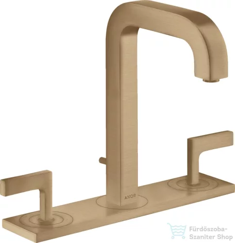 Hansgrohe AXOR CITTERIO 3 üléses mosdó csaptelep dekorlappal,automata leeresztővel,szálcsiszolt bronz 39136140