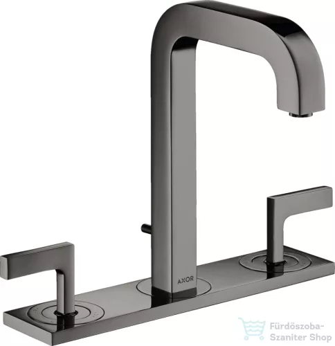 Hansgrohe AXOR CITTERIO 3 üléses mosdó csaptelep dekorlappal,automata leeresztővel,polírozott fekete króm 39136330