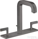 Hansgrohe AXOR CITTERIO 3 üléses mosdó csaptelep dekorlappal és rövid kifolyóval DN15, automata leeresztővel,szálcsiszolt fekete króm 39136340