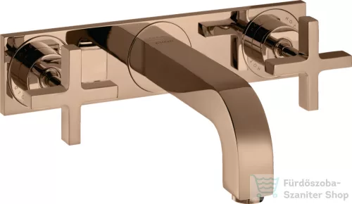 Hansgrohe AXOR CITTERIO falsík alatti mosdó csaptelep 22,5 cm-es kifolyóval,alaptest nélkül,polírozott vörös arany hatású 39144300