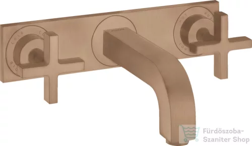 Hansgrohe AXOR CITTERIO falsík alatti mosdó csaptelep 22,5 cm-es kifolyóval,alaptest nélkül,szálcsiszolt vörös arany hatású 39144310