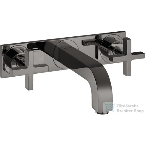 Hansgrohe AXOR CITTERIO falsík alatti mosdó csaptelep 22,5 cm-es kifolyóval,alaptest nélkül,polírozott fekete króm 39144330