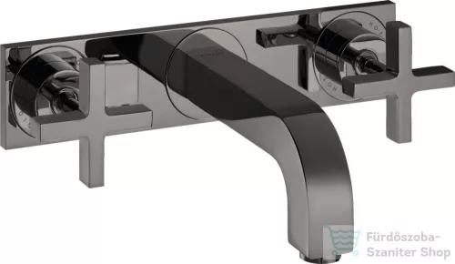 Hansgrohe AXOR CITTERIO falsík alatti mosdó csaptelep 22,5 cm-es kifolyóval,alaptest nélkül,polírozott fekete króm 39144330