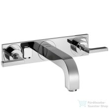   Hansgrohe AXOR Citterio 3-lyukú, falsík alatti fordítókaros mosdócsaptelep takarórozettákkal és hosszú kifolyóval DN15, króm  39148000