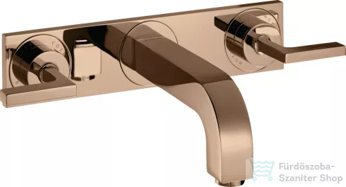 Hansgrohe AXOR Citterio falsík alatti mosdó csaptelep 22,6 cm-es kifolyóval,polírozott vörös arany hatású 39148300
