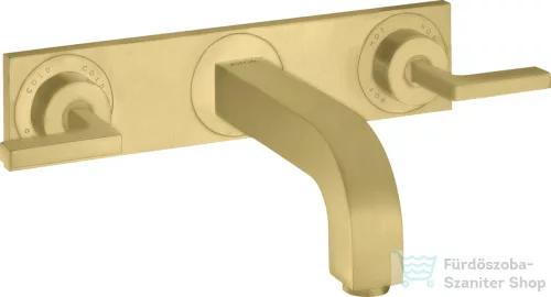Hansgrohe AXOR Citterio falsík alatti mosdó csaptelep 22,6 cm-es kifolyóval,szálcsiszolt sárgaréz hatású 39148950