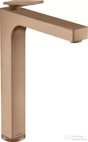 Hansgrohe AXOR CITTERIO 280 magasított mosdó csaptelep leeresztő nélkül,rombuszmetszéses fogantyúval,szálcsiszolt vörös arany hatású 39151310