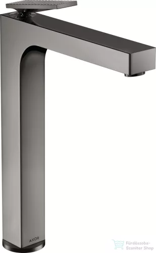 Hansgrohe AXOR CITTERIO 280 magasított mosdó csaptelep leeresztő nélkül,rombuszmetszéses fogantyúval,polírozott fekete króm 39151330