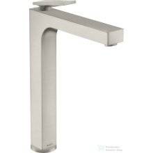   Hansgrohe AXOR CITTERIO 280 magasított mosdó csaptelep leeresztő nélkül,rombuszmetszéses fogantyúval,rozsdamentes acél hatású 39151800
