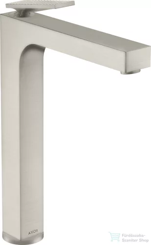 Hansgrohe AXOR CITTERIO 280 magasított mosdó csaptelep leeresztő nélkül,rombuszmetszéses fogantyúval,rozsdamentes acél hatású 39151800