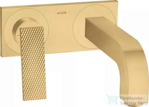 Hansgrohe AXOR CITTERIO falsík alatti mosdó csaptelep 22 cm-es kifolyóval,nem zárható leeresztővel,rombuszmetszéses fogantyúval,szálcsiszolt arany hatású 39171250