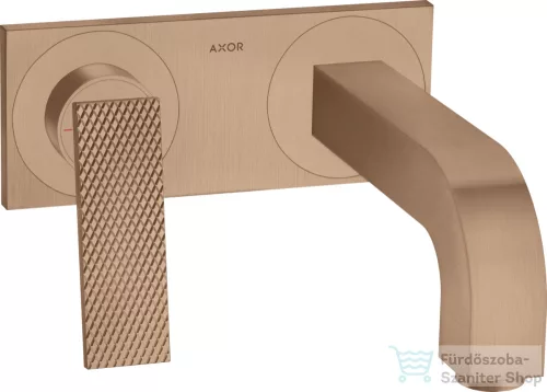 Hansgrohe AXOR CITTERIO falsík alatti mosdó csaptelep 22 cm-es kifolyóval,nem zárható leeresztővel,rombuszmetszéses fogantyúval,szálcsiszolt vörös arany hatású 39171310