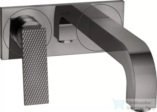 Hansgrohe AXOR CITTERIO falsík alatti mosdó csaptelep 22 cm-es kifolyóval,nem zárható leeresztővel,rombuszmetszéses fogantyúval,polírozott fekete króm 39171330