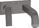 Hansgrohe AXOR CITTERIO falsík alatti mosdó csaptelep 22 cm-es kifolyóval,nem zárható leeresztővel,rombuszmetszéses fogantyúval,szálcsiszolt fekete króm 39171340
