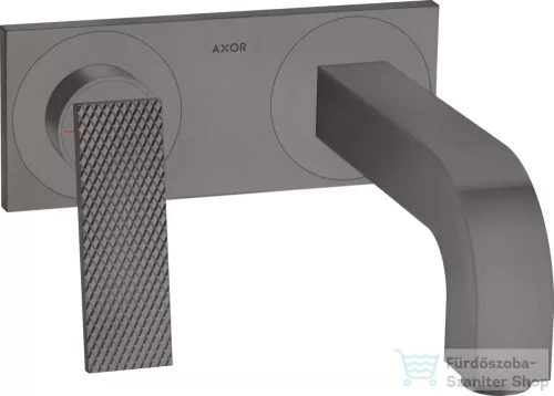Hansgrohe AXOR CITTERIO falsík alatti mosdó csaptelep 22 cm-es kifolyóval,nem zárható leeresztővel,rombuszmetszéses fogantyúval,szálcsiszolt fekete króm 39171340