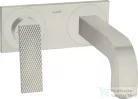 Hansgrohe AXOR CITTERIO falsík alatti mosdó csaptelep 22 cm-es kifolyóval,nem zárható leeresztővel,rombuszmetszéses fogantyúval,rozsdamentes acél hatású 39171800