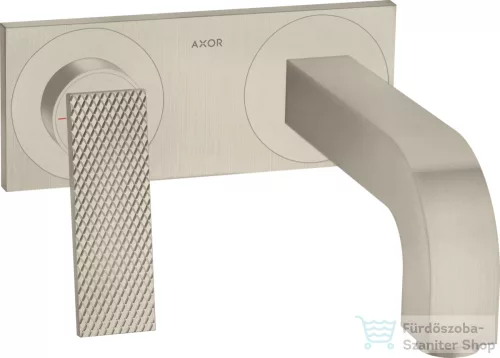 Hansgrohe AXOR CITTERIO falsík alatti mosdó csaptelep 22 cm-es kifolyóval,nem zárható leeresztővel,rombuszmetszéses fogantyúval,szálcsiszolt nikkel 39171820