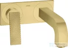 Hansgrohe AXOR CITTERIO falsík alatti mosdó csaptelep 22 cm-es kifolyóval,nem zárható leeresztővel,rombuszmetszéses fogantyúval,szálcsiszolt sárgaréz hatású 39171950