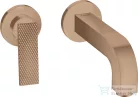 Hansgrohe AXOR CITTERIO falsík alatti mosdó csaptelep 22 cm-es kifolyóval,rombuszmetszéses fogantyúval,nem zárható leeresztővel,szálcsiszolt vörös arany hatású 39181310