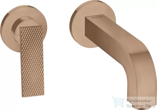 Hansgrohe AXOR CITTERIO falsík alatti mosdó csaptelep 22 cm-es kifolyóval,rombuszmetszéses fogantyúval,nem zárható leeresztővel,szálcsiszolt vörös arany hatású 39181310