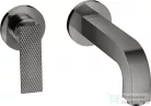 Hansgrohe AXOR CITTERIO falsík alatti mosdó csaptelep 22 cm-es kifolyóval,rombuszmetszéses fogantyúval,nem zárható leeresztővel,polírozott fekete króm 39181330