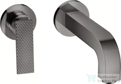 Hansgrohe AXOR CITTERIO falsík alatti mosdó csaptelep 22 cm-es kifolyóval,rombuszmetszéses fogantyúval,nem zárható leeresztővel,polírozott fekete króm 39181330