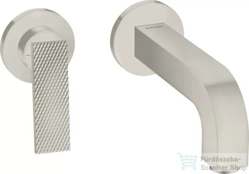 Hansgrohe AXOR CITTERIO falsík alatti mosdó csaptelep 22 cm-es kifolyóval,rombuszmetszéses fogantyúval,nem zárható leeresztővel,rozsdamentes acél hatású 39181800