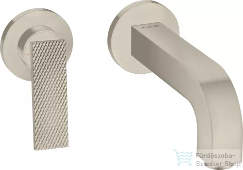 Hansgrohe AXOR CITTERIO falsík alatti mosdó csaptelep 22 cm-es kifolyóval,rombuszmetszéses fogantyúval,nem zárható leeresztővel,szálcsiszolt nikkel 39181820