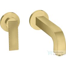   Hansgrohe AXOR CITTERIO falsík alatti mosdó csaptelep 22 cm-es kifolyóval,rombuszmetszéses fogantyúval,nem zárható leeresztővel,szálcsiszolt sárgaréz hatású 39181950
